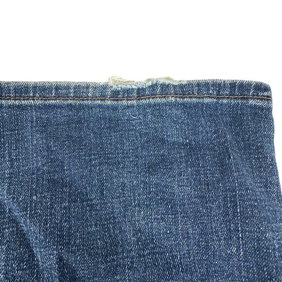 Levi's 505 Straight Leg Womens Blue Jeans Size 10 Distressed Denim - Picture 9 of 9